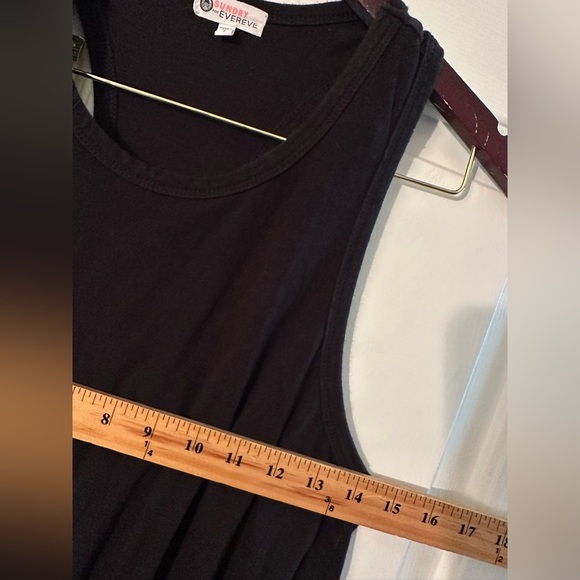 SUNDRY x EVEREVE Black Weekender Tank Racerback Dress Drawstring POCKET 1 SM USA - Picture 9 of 14